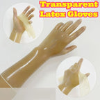 Latex Gloves Ultra Thin Transparent Glossy Shiny Waterproof Stretchy Smooth Intimate Use Couples Lifestyle Daily Hand Supplies