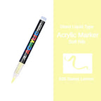 GUANGNA 16 Colors Direct-liquid Acrylic Paint Pens Brush Marker Pen for Rock Painting Stone Ceramic DIY Art Supplies Stationery