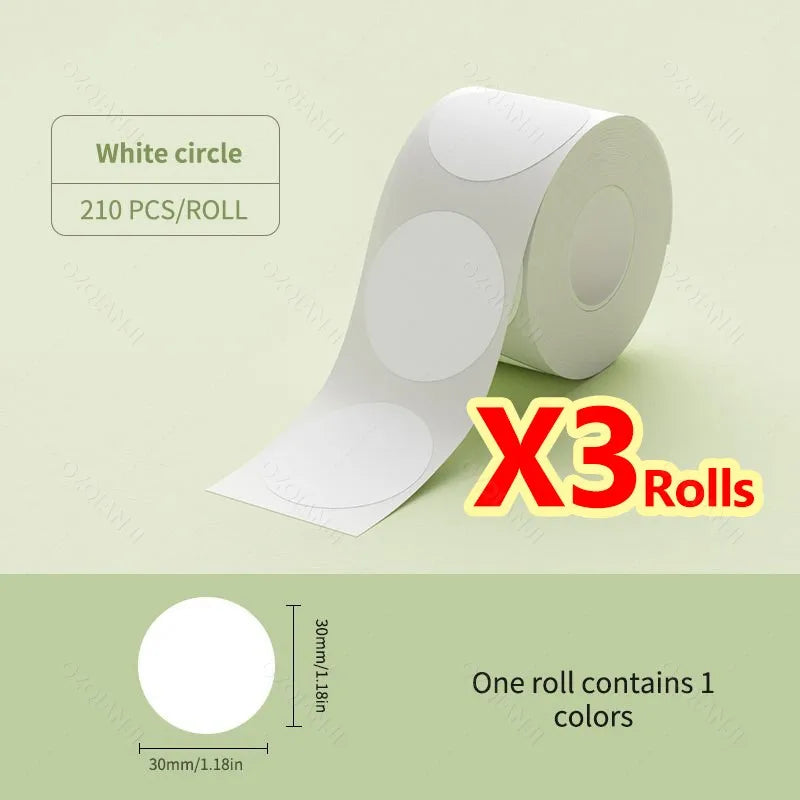 NiiMBOT B21 B1 Round Sticker Labels Sticker Self-adhesive Waterproof Thermal Label Paper For Niimbot Mini Portable Label Maker