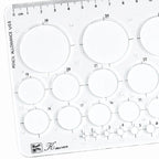 Transparent drawing size square square ruler hexagonal triangle ruler drawing design ruler scale line