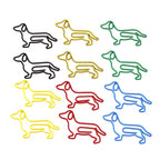 10-100pcs Creative Colorful Dachshund Paper Clips Cartoon Creative Metal Animal Special-shaped Bookmark Clip Paper Clamps