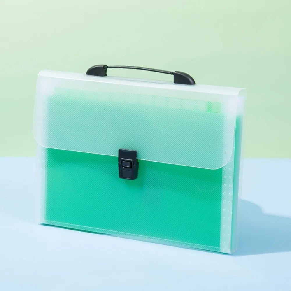 Durable A4 Portable Accordion Bag Organ Bag Large Capacity 13 Layer Folder Transparent Thickened Test Paper Storage Bag Student