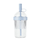 Transparent Portable Coffee Cup 500ml Leak-proof Reusable Plastic Travel Drinking Cup With Straw Office Outdoor Sports Tourists