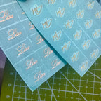 white logo transfer gold metal silver mark label personal mini 3D DIY name red black blue green rose gold brown bronze trademark