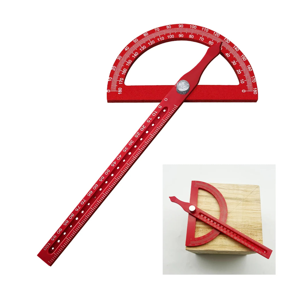 ABS Protractor Angle Marking Ruler, Multifunctional Protractor Woodworking Ruler for High-precision Angle Measurement
