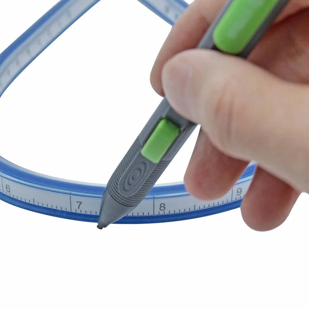 75/90/100CM Flexible Curve Ruler Drafting Drawing Tool Serpentine Plastic School Office Supplies CM and INCH Scale Rule Sewing