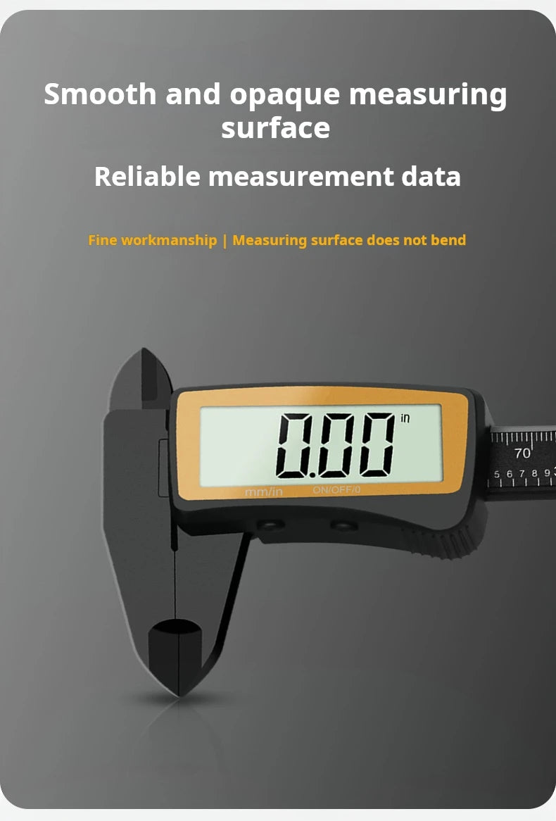 New Carbon Fiber Full Screen Electronic Digital Display Vernier Calipers High Precision 0-150mm Calipers Measure Tool With Boxed