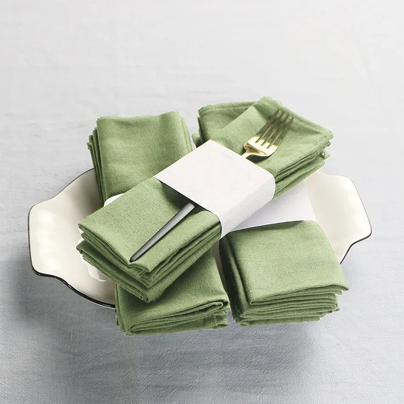 Table Cloth Napkins Durable Polyester Thicken Placemat Reusable for Kitchen Dining  Wedding Decoration 16inch*16inch
