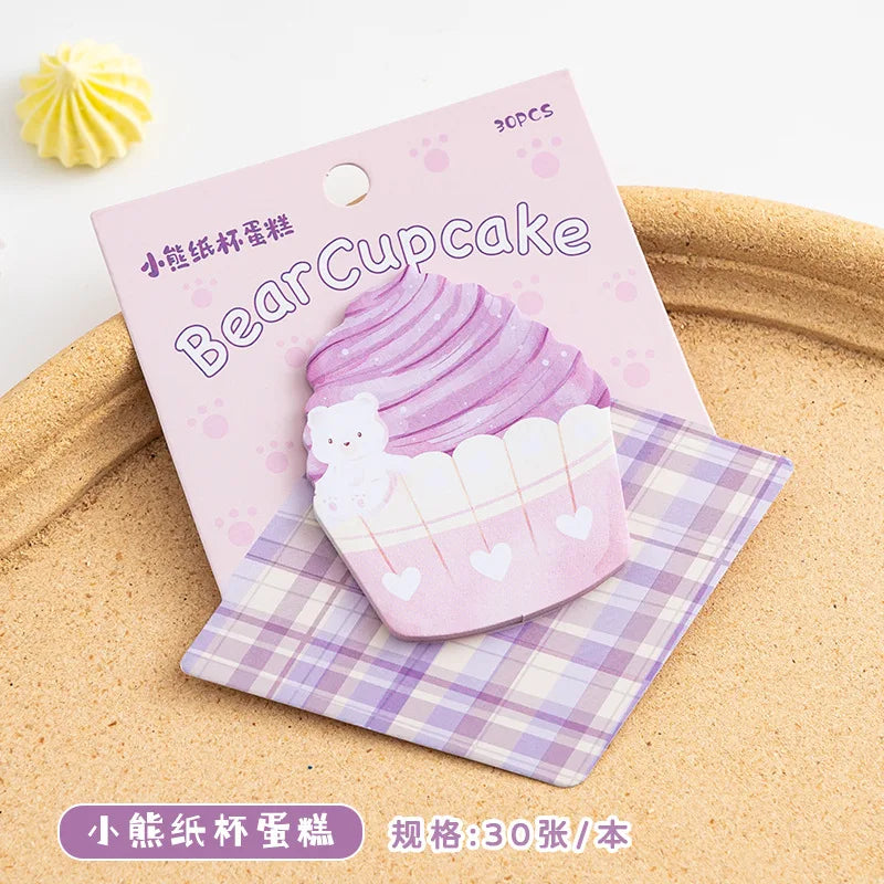 Creative Bread Sticky Notes Cute Cartoon Memo Pad Unique Design Note Paper Kawaii  Dessert Cuisine DIY