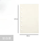 A7 6Holes Loose Leaf Notebook Refill Spiral Binder Inner Page Weekly Monthly To Do Line Dot Grid Inside Paper Stationery