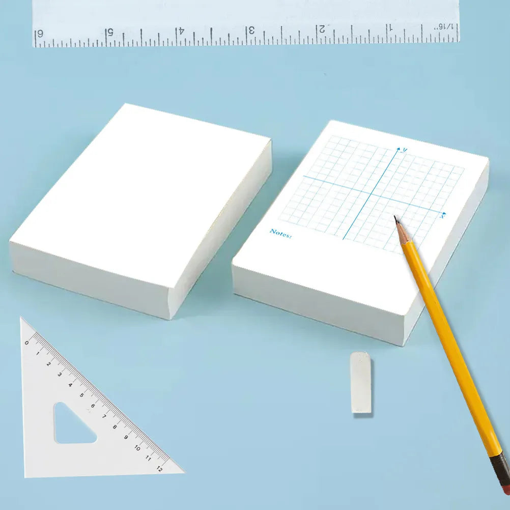 4 Books Number Practice Notebooks Dual Use for Math Exercises Graph Sheet Drawing Papers Xy Coordinate Notepad Math