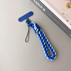 IN Korea Universal Braided Short Mobile Phone Lanyard Strap Hanging Chain Ring Cord with Patch Wrist Strap Cell Phone Detachable