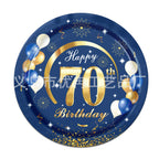 18th 30th 40th 50th 60th 70th Birthday Decorations Men Women Blue Birthday Happy Birthday  Plates Cup Tableware Anniversary