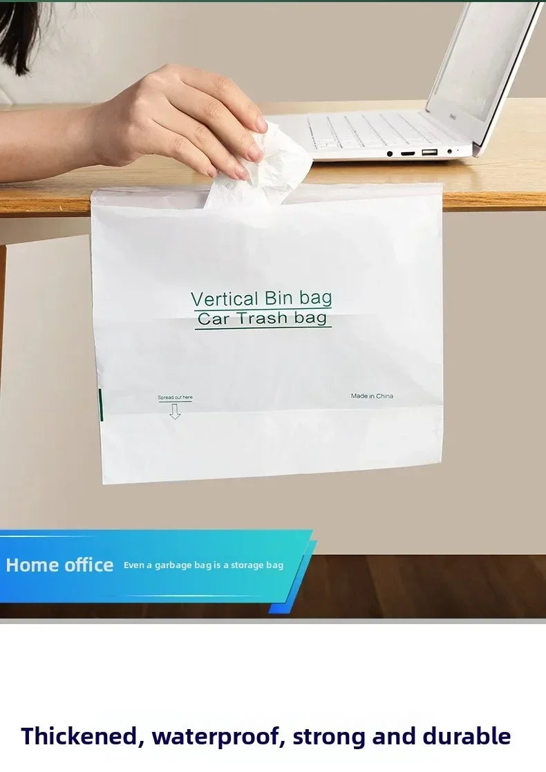Self-Adhesive Disposable Trash Bag Thicken Waterproof Garbage Bag Leak-Proof Rubbish Storage Bag for Car/Home/Office