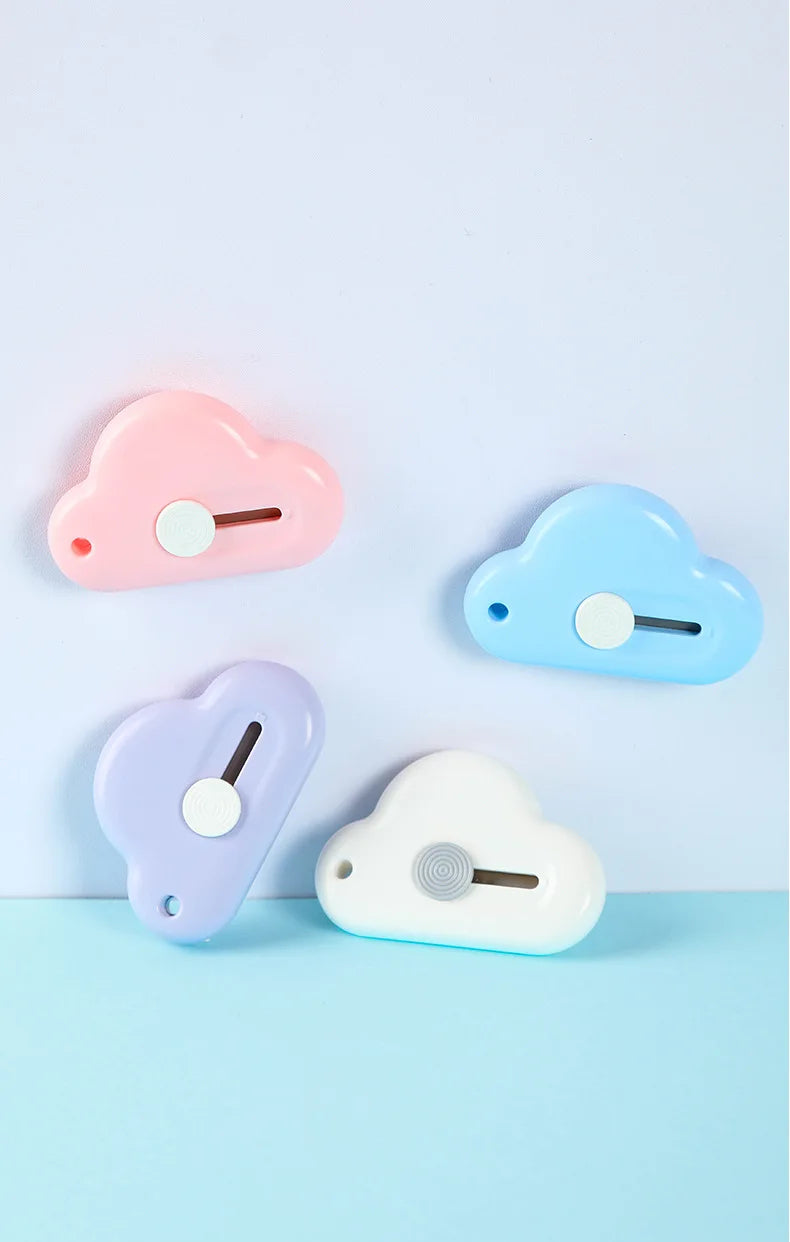 Cloud Mini Art Knife ABS+Blade Portable Utility Knife Paper Cutter Letter Opener Box Opener 4x6cm 10g