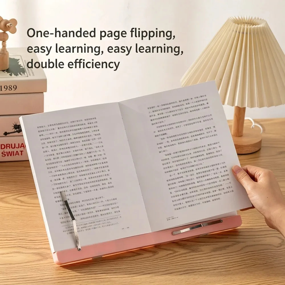 Adjustable Portable Folding Bookend Stand Reading Book Stand Books Recipe Shelf Folding Holder Organizer for Music Score Tablet