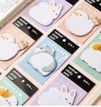 Cute Cartoon Animal Ass Sticky Notes 30Sheets Rabbit Dog Cat Bird Hip Memo Pad Notepads Thick Paper School Office Stationery