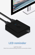 USB 3.0 KVM Switch USB Hub 1x2/2x1 Switcher USB3.0 Switch Shared Controller Splitter for Laptop Computer Printer Keyboard Mouse