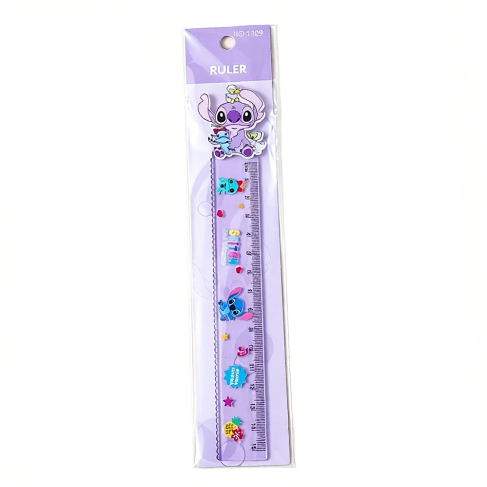 Disney Stitch Multi-functional Drawing Tools, Student Stationery Measuring Supplies, Cartoon Measuring Ruler, Folding Ruler