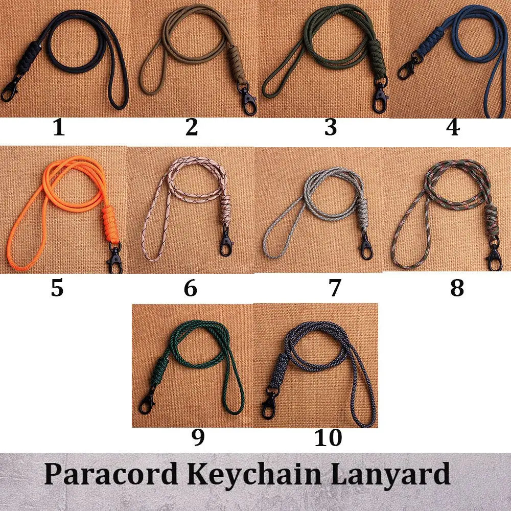 Emergency Survival Backpack High Strength Paracord Keychain Parachute Cord Lanyard Rotatable Buckle Key Ring