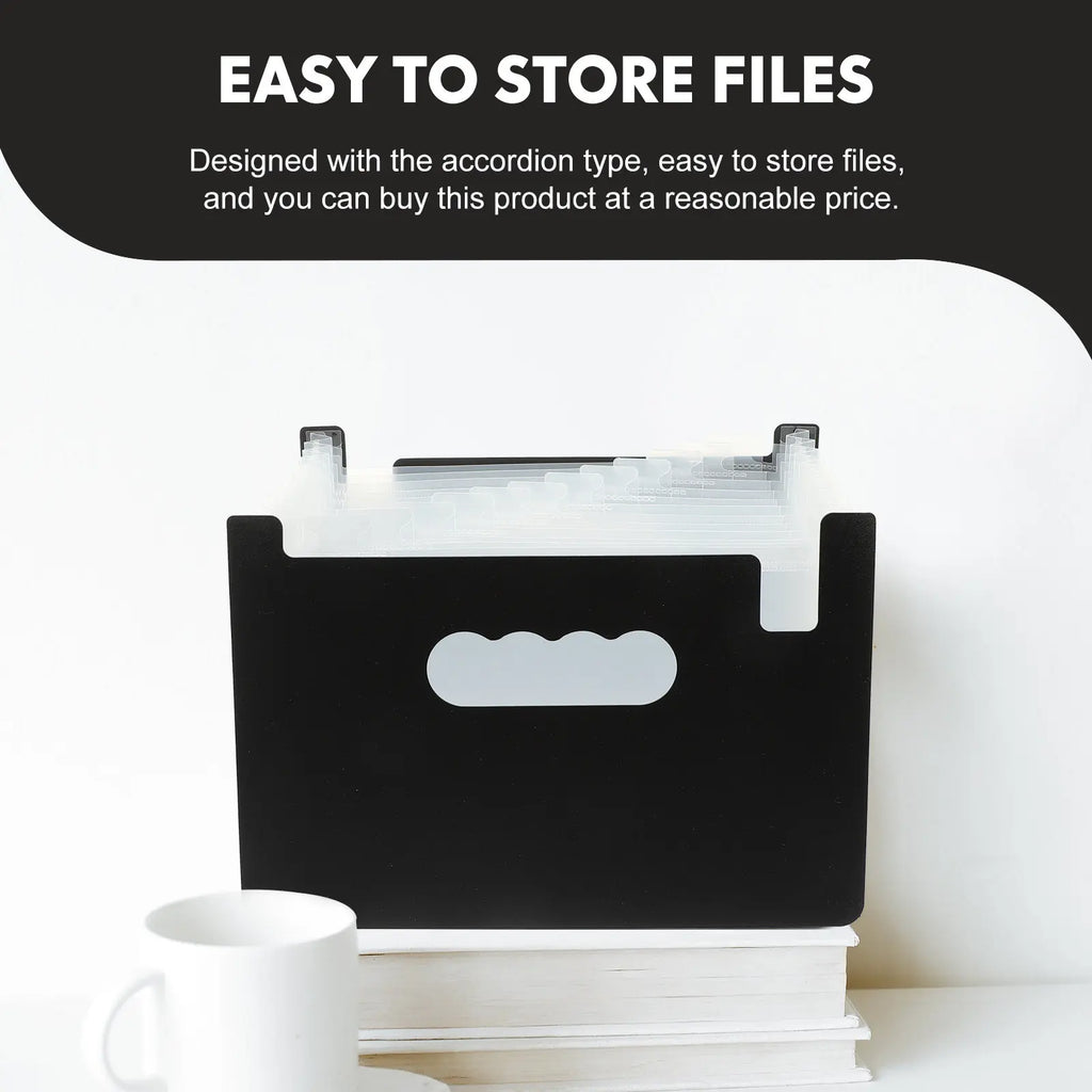 PP Material Accordion File Folder for Receipts Coupons Documents Organizing Portable Office School Home Use Multi-Function