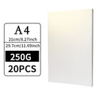A4 20/50Pcs Double Sided Ice White Pearl Paper 120/160/200/250/300G Thick Paper Laser Printing For Making Business Invitation