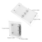 1Set Mini A8 3 Ring Binder Cover Transparent Soft Clear Loose Leaf Folder Snap Button Organizer Travel Budget Document Protector