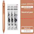 Japanese uni-ball ZENTO Gel Ink Pen Limited Flow Model Metal Push Ultra-Smooth Writing 0.38/0.5mm Signing for Students Business
