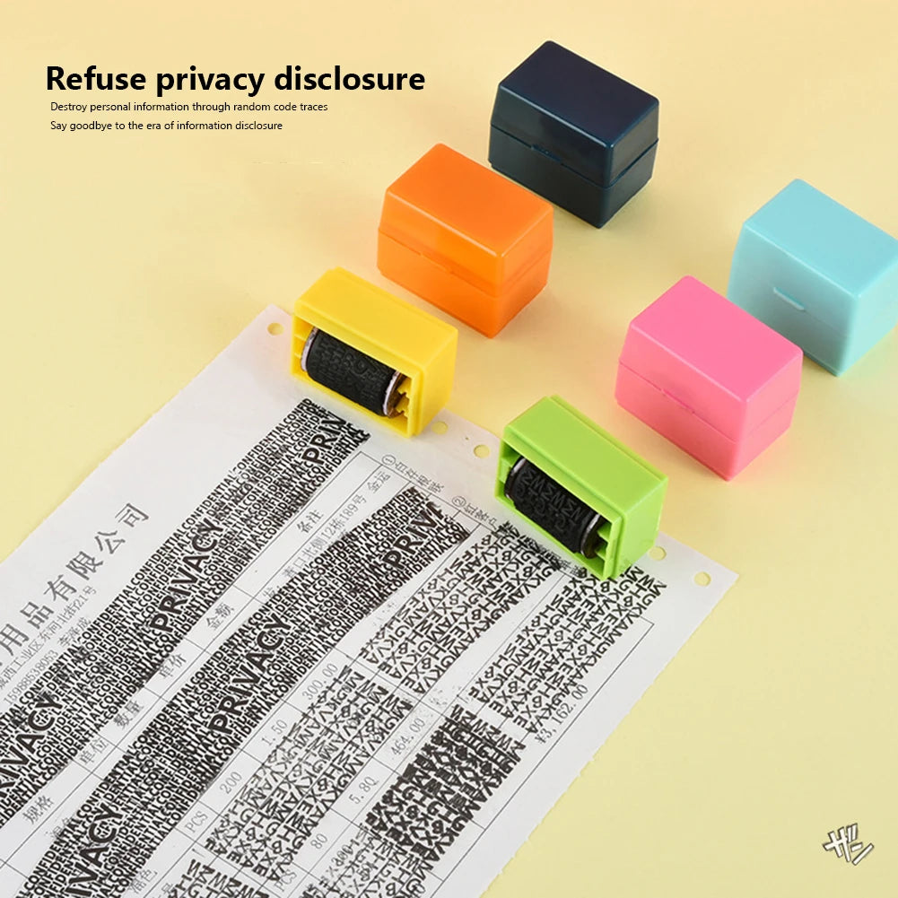 Data Protection Roller Stamp Portable Information Coverage Messy Code Privacy Confidential Data Theft Guard Security Seal