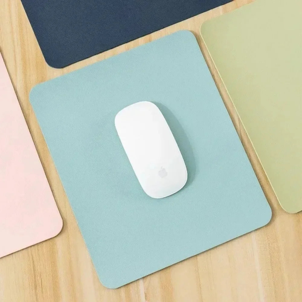 Small Size Office Home Mouse Pad PU Non-Slip Gaming Desktop Mouse Pad Waterproof Anti-Scratch Easy To Clean Mat For PC Laptop