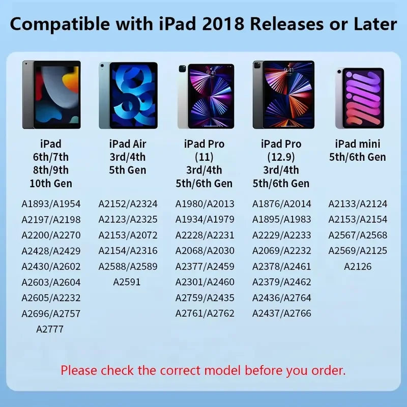 For Apple Pencil 2 1 With Palm Rejection Tilt Sensitivity Stylus Pen For 2018-2026 IPad 6/7/8/9/10, Mini 5/6,Air3/4/5, Pro 11/12