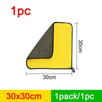 Car Microfiber Cleaning Towels Thicken Double Layer Soft Drying Cloth Towel Car Care Detailing Towel Wash Rags