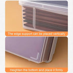 1Pc Transparent Storage Container Plastic Dustproof Box Stationery Jewelry Portable Large Capacity A4 A5 File Organizer Supplies