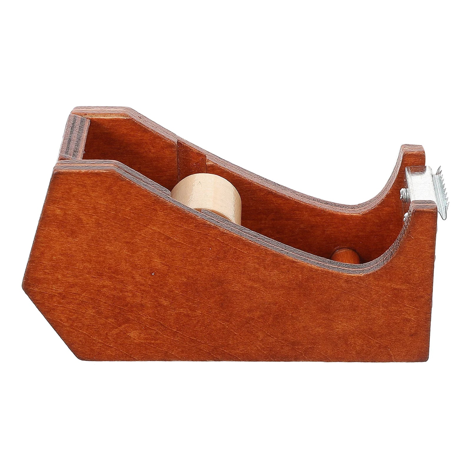 3D Animal Shaped Wooden Tape Dispenser Desktop Office Supplies Portable Stationery Hardware Holder For Cutters Vintage Style
