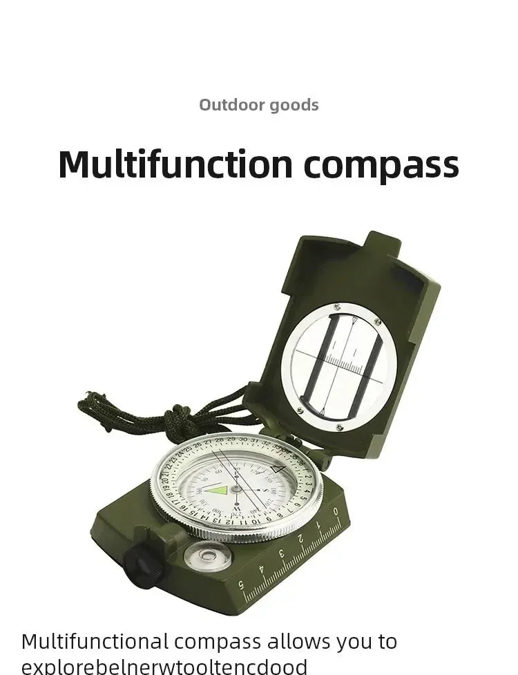 High Precision Compass Professional Outdoor Camping Multifunctional Military Green Precise Geological Tactical Compass