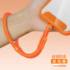 1pc Universal Adjustable Mobile Phone Lanyard Short Wrist Strap with Self-locking Anti-drop Design Durable Polyester Phone Strap