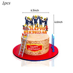 108*180cm Fireman Sam Party Supplies Disposable Tablecloth Firefighter Plastic Table Cover Fire Truck Birthday Decoration