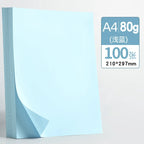 100 Pieces of 80g Draft Paper A4 Copy Paper White Pink Green Blue Red Printer Paper Office Paper Practice Paper for Student