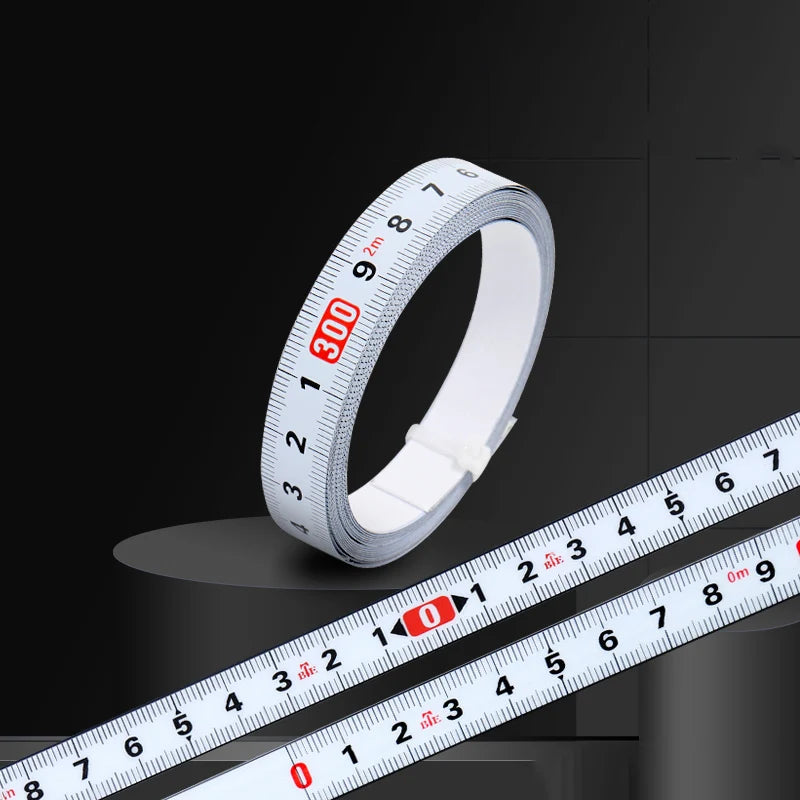 1/2/3/5M Stainless Steel Miter Track Tape Measure Self Adhesive Metric Scale Ruler Rust-Proof Durable and Wear-Resistan Ruler