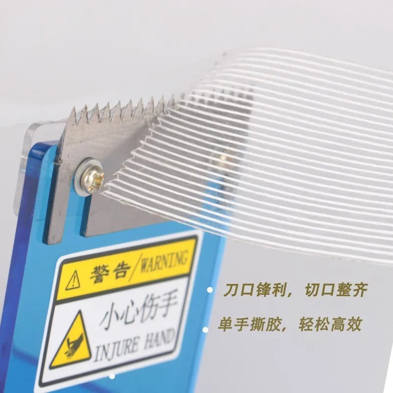 Desktop transparent adhesive tape cutter large roll size holder tying machine one handed tearing and sealing box