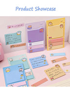 Cartoon Sticky Notes kawaii Cute Memo Pad Portable Index Label Stickers Notes School Stationery Supplies
