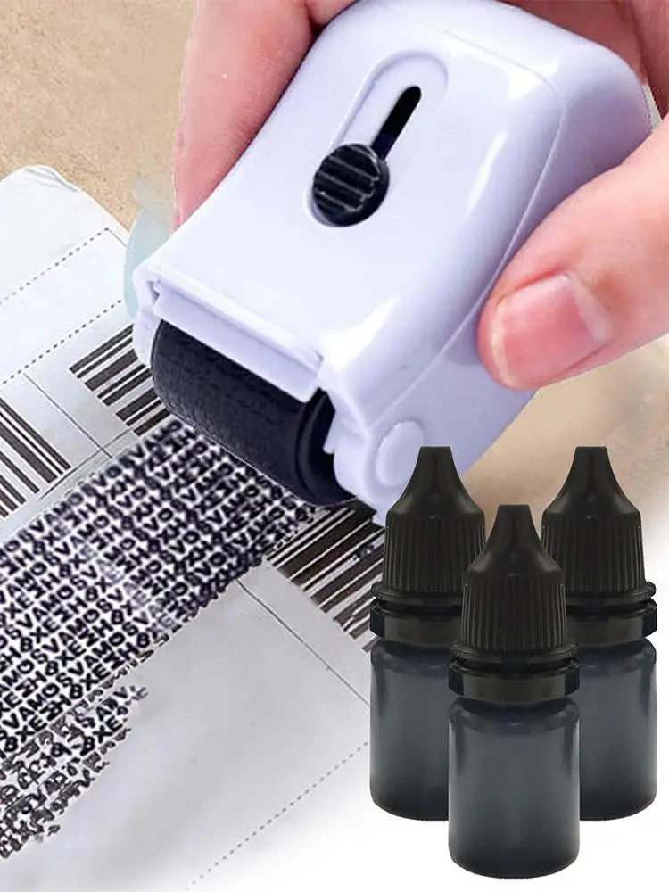 30ml Black Ink Refills Parcel Privacy Information Eliminators Anti-theft ID Security Stamp Messy Code Confidential Seal Supplies