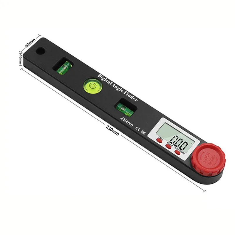 4 In 1 Digital Display Angle Ruler Protractor 3 Bubble Level Guage LCD Display Angle Measuring Tool Woodworking Accessories