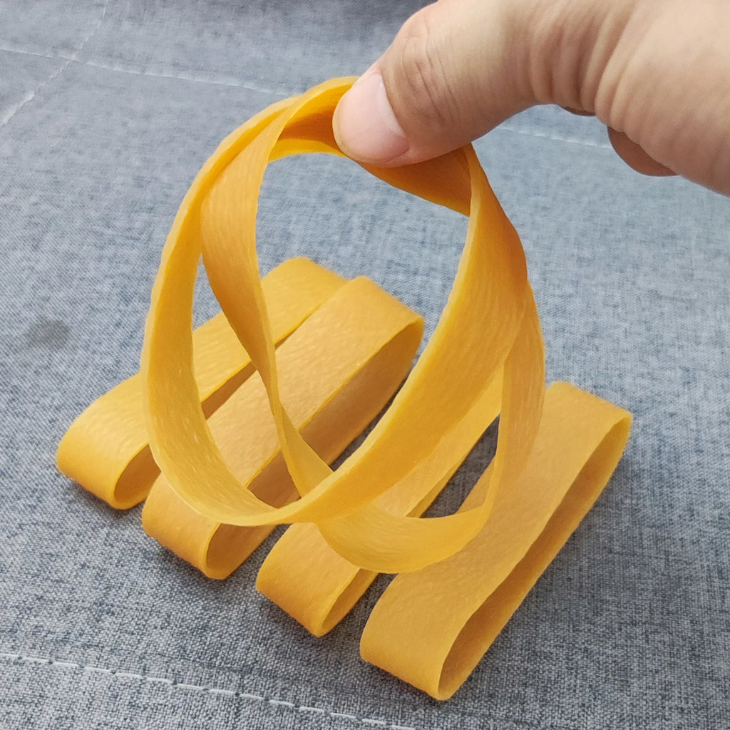 20Pcs Yellow High Elastic 4.7 Inch Rubber Bands Stretchable Latex Rings Stationery Package Office Rubber Rings Home Durable Band