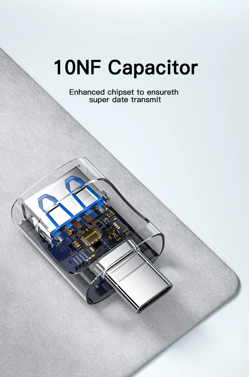 Essager USB C To USB 3.0 OTG Adapter Type C Female Converter USB-C Male To Micro Adapter For Xiaomi 12 POCO Oneplus ipad Macbook