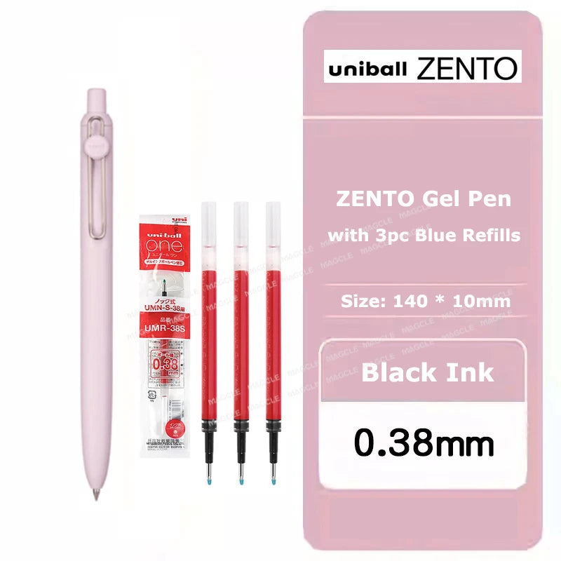 uniball ZENTO Standard 0.38/0.5mm Gel Pens,Water-Based Smooth Writing Roller Ball Pens Fit for a variety of occasions Stationery