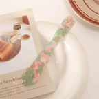 Acrylic Ice Cream Spoon Unbreakable Unique Pattern Tableware Spoon Cake Ice Cream Spoon Butter Cutter