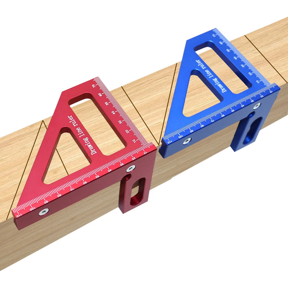 Woodworking Square Protractor Aluminum Alloy Miter Triangle Ruler High Precision Layout Measuring Tool for Engineer Carpenter
