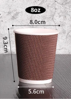 100pcs/pack 8oz/14oz/16oz Disposable Thick Double-layer Hot Drink Tea Cup Coffee Paper Cup