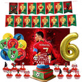 Football Player Theme Party Decoration Soccer Cr&7 Superstar Party Supplies Plate Cup Balloon Banner Paper Backdrop Party Gift